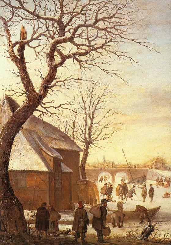 AVERCAMP, Hendrick Winter Landscape  ggg Germany oil painting art